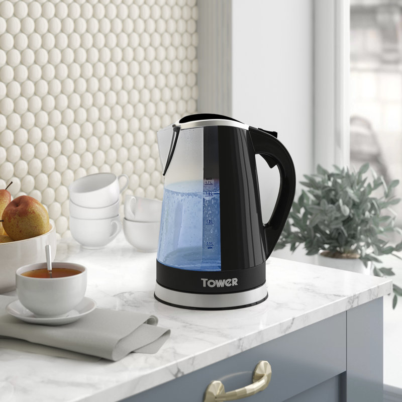 Tower LED Colour Changing 1.7L Stainless Steel Electric Kettle